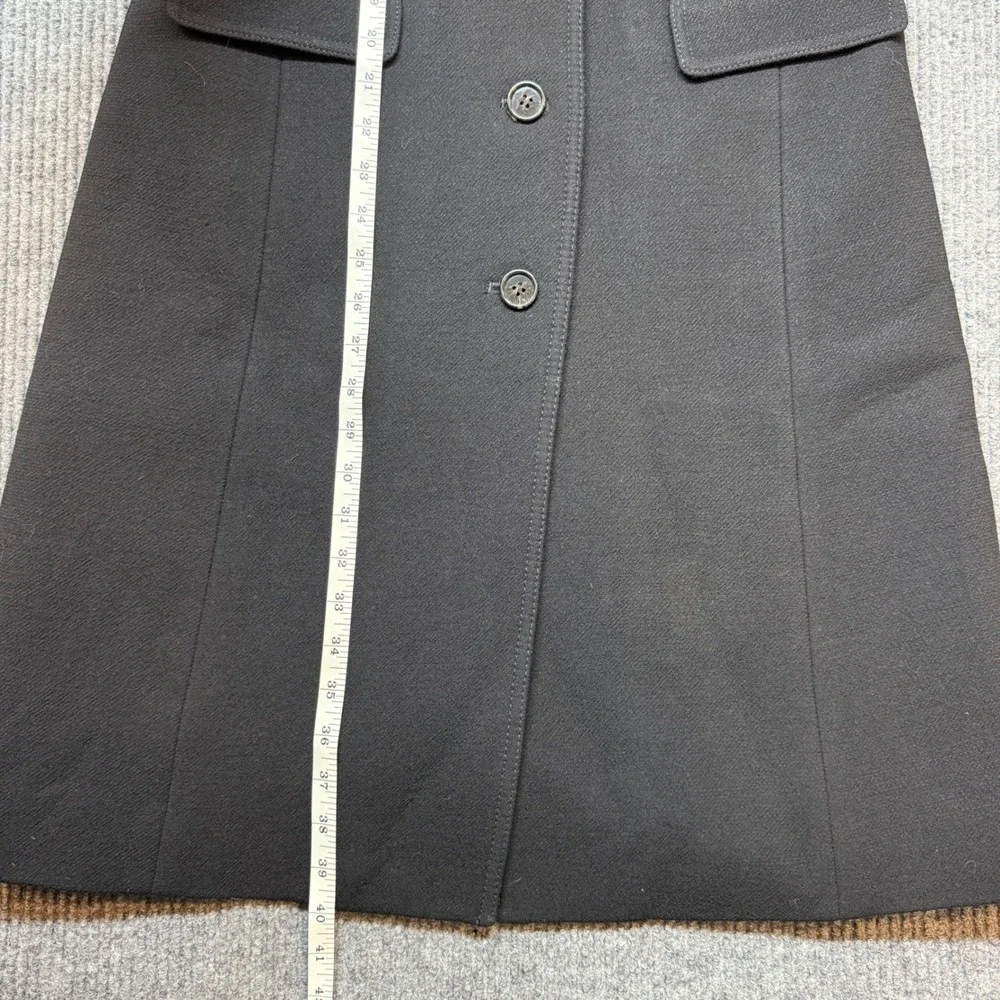 J.Crew Lady Day Double Cloth Coat 4 Tall Black Italian Wool Thinsulate Insulated